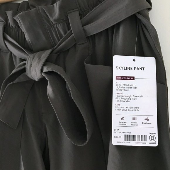 Athleta Pants - Athleta Skyline Pants, Arbor Olive, Size 6 Petite